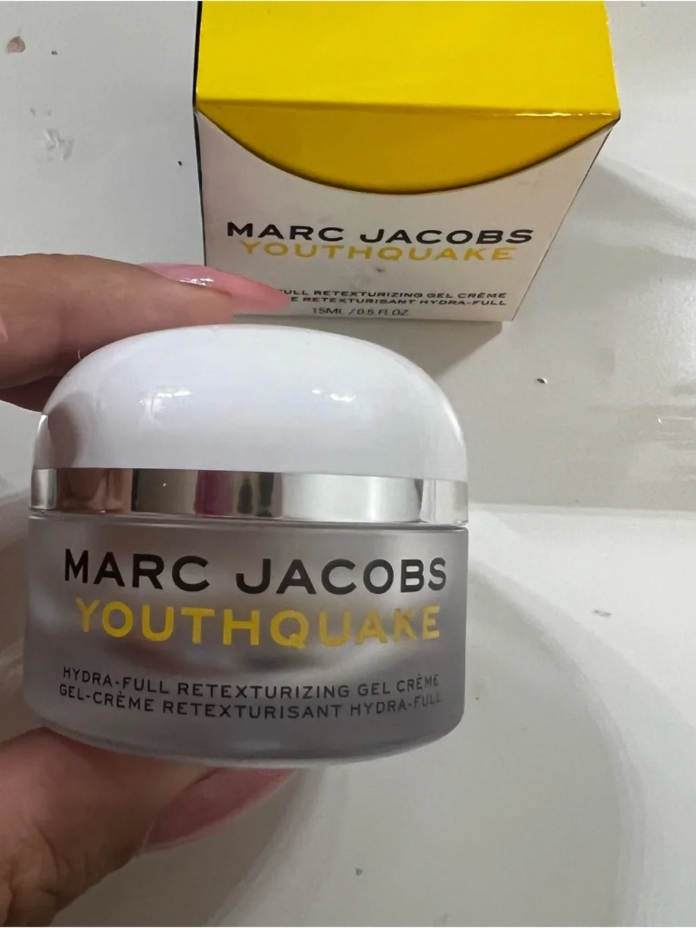 Marc Jacobs White & Yellow Youthquake Gel Crème Box